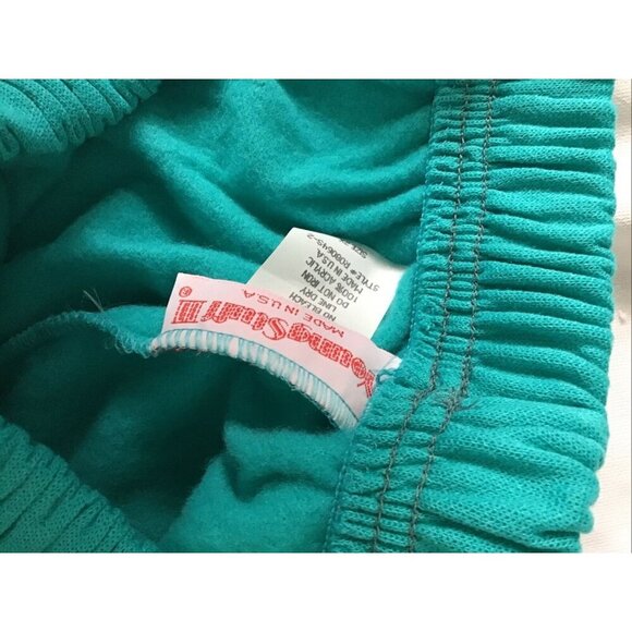 Young Stuff II Womens Teal Elastic Waist Pants Size M 100% Cotton Made In USA - Picture 4 of 12